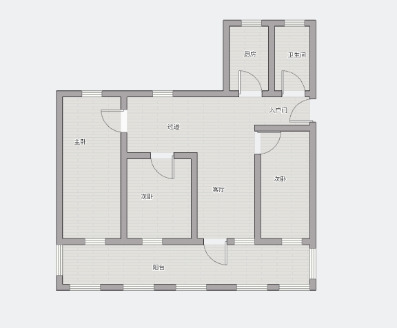 启秀路15号院 3室1厅1卫 87.31m&sup2;