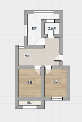 北濠桥东村 2室1厅1卫 72m&sup2;