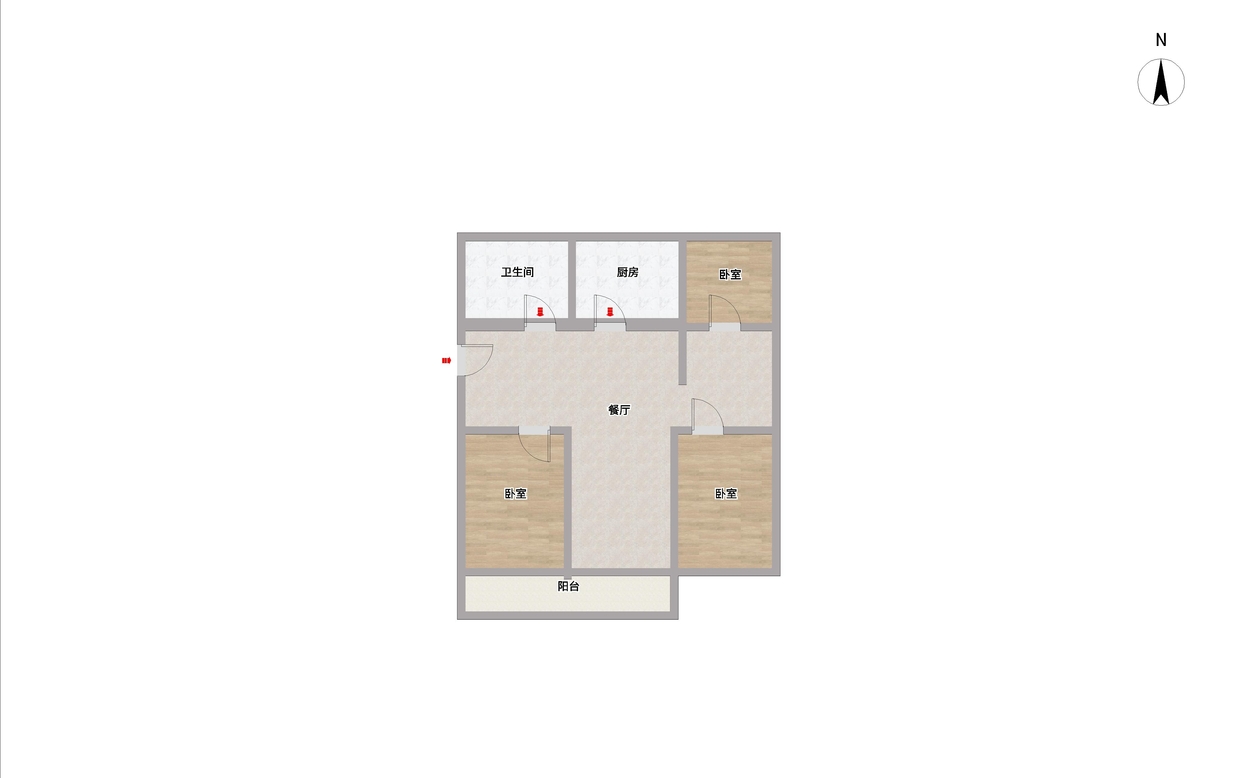 南川园新村 3室2厅1卫 99m&sup2;