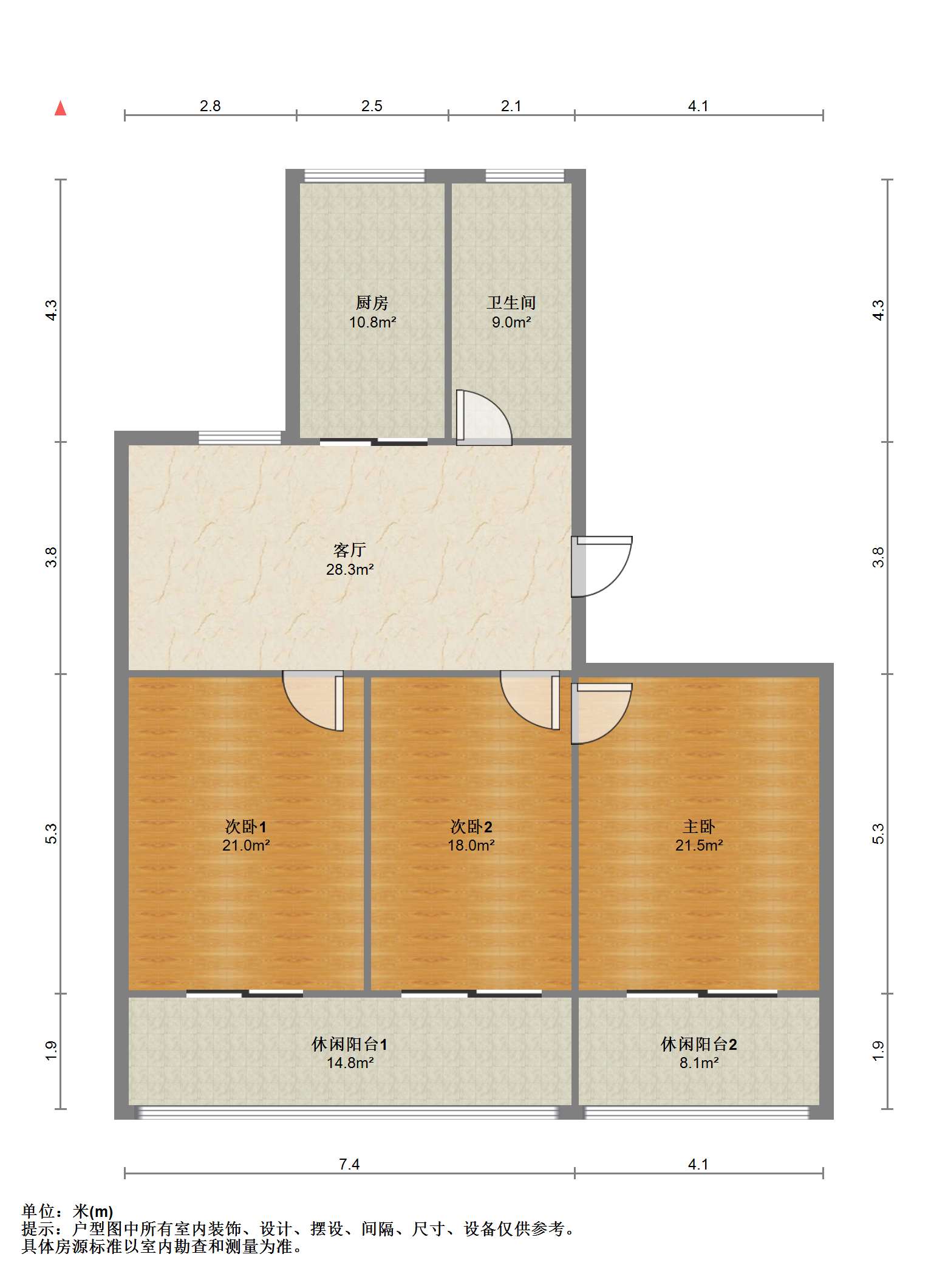 北濠桥东村 4室2厅1卫 148.09m&sup2;