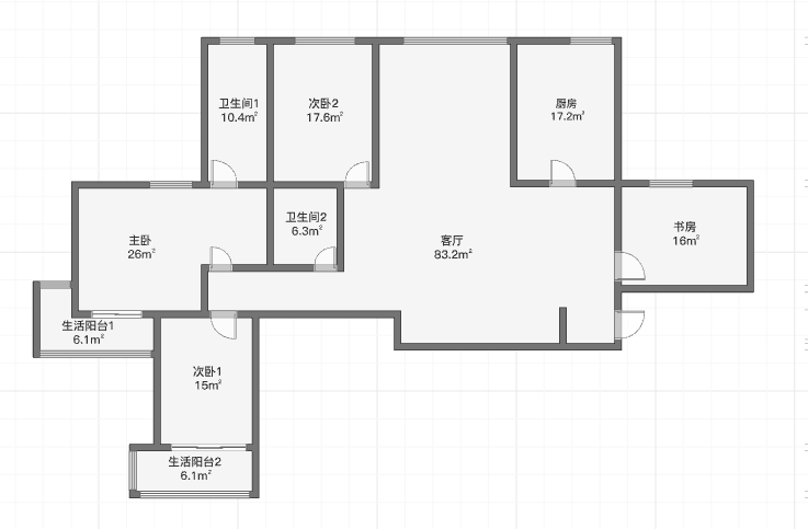 王府大厦 4室2厅2卫 217m&sup2;
