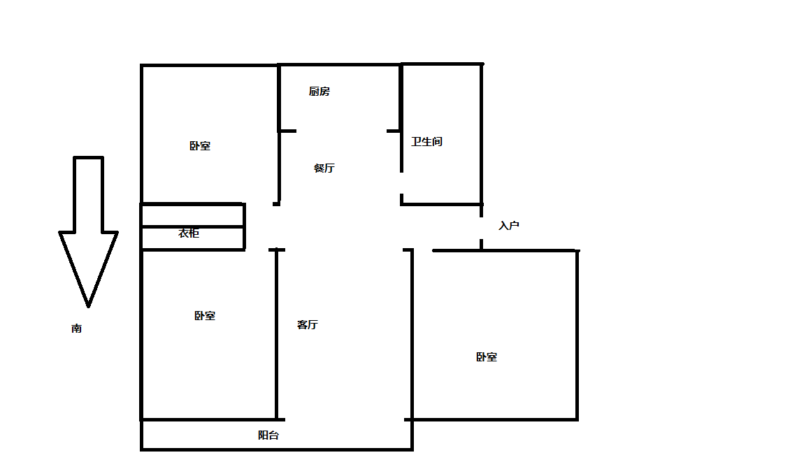 城南小苑 3室2厅2卫 135.00m&sup2;