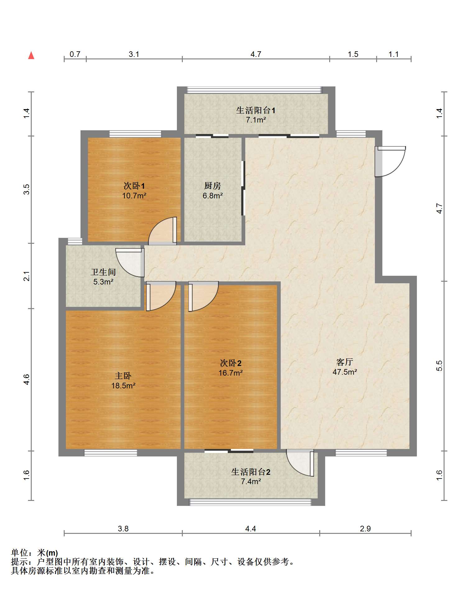 军山汇贤居 3室2厅1卫 127m&sup2;