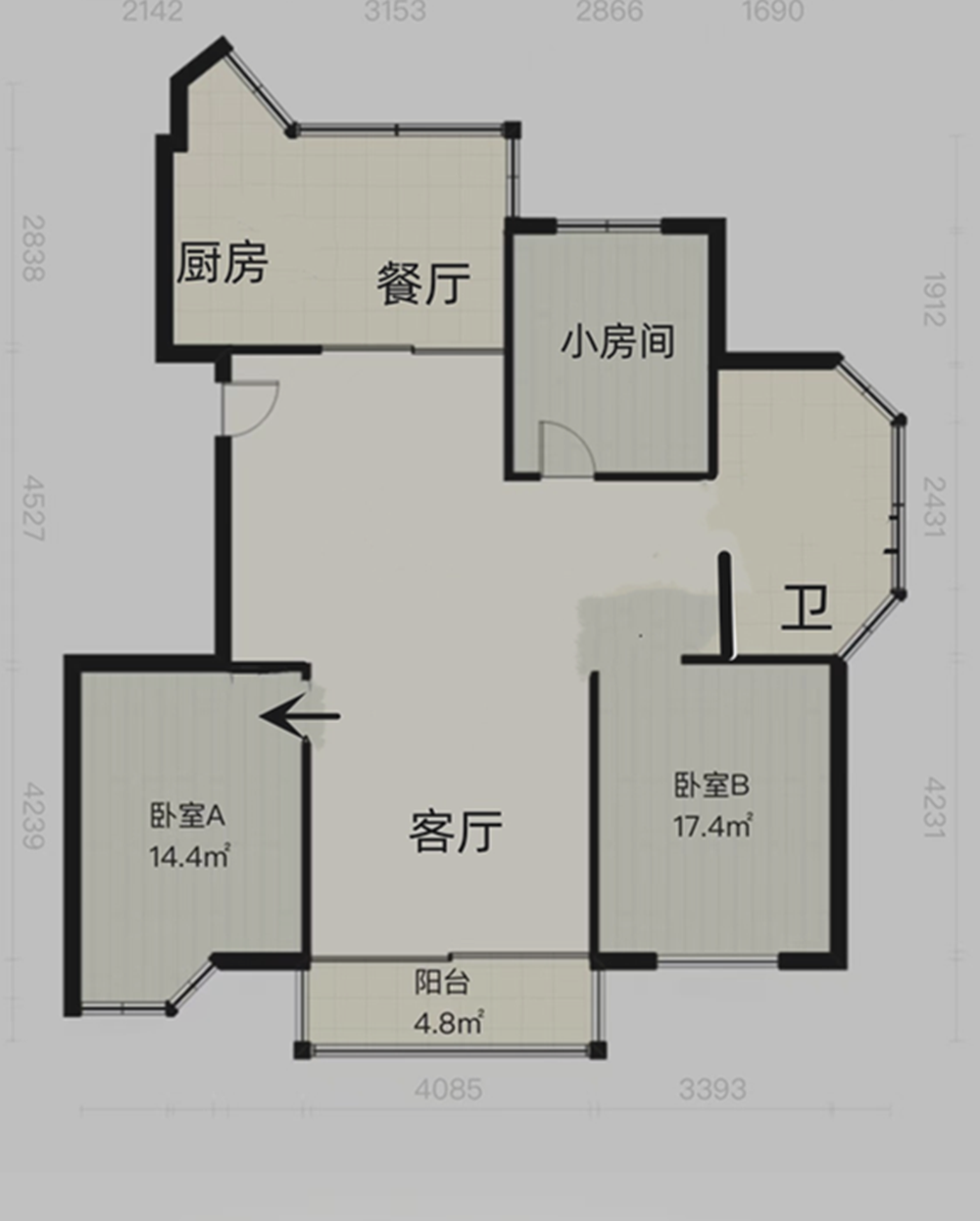 兆丰嘉园 3室2厅1卫 140m&sup2;