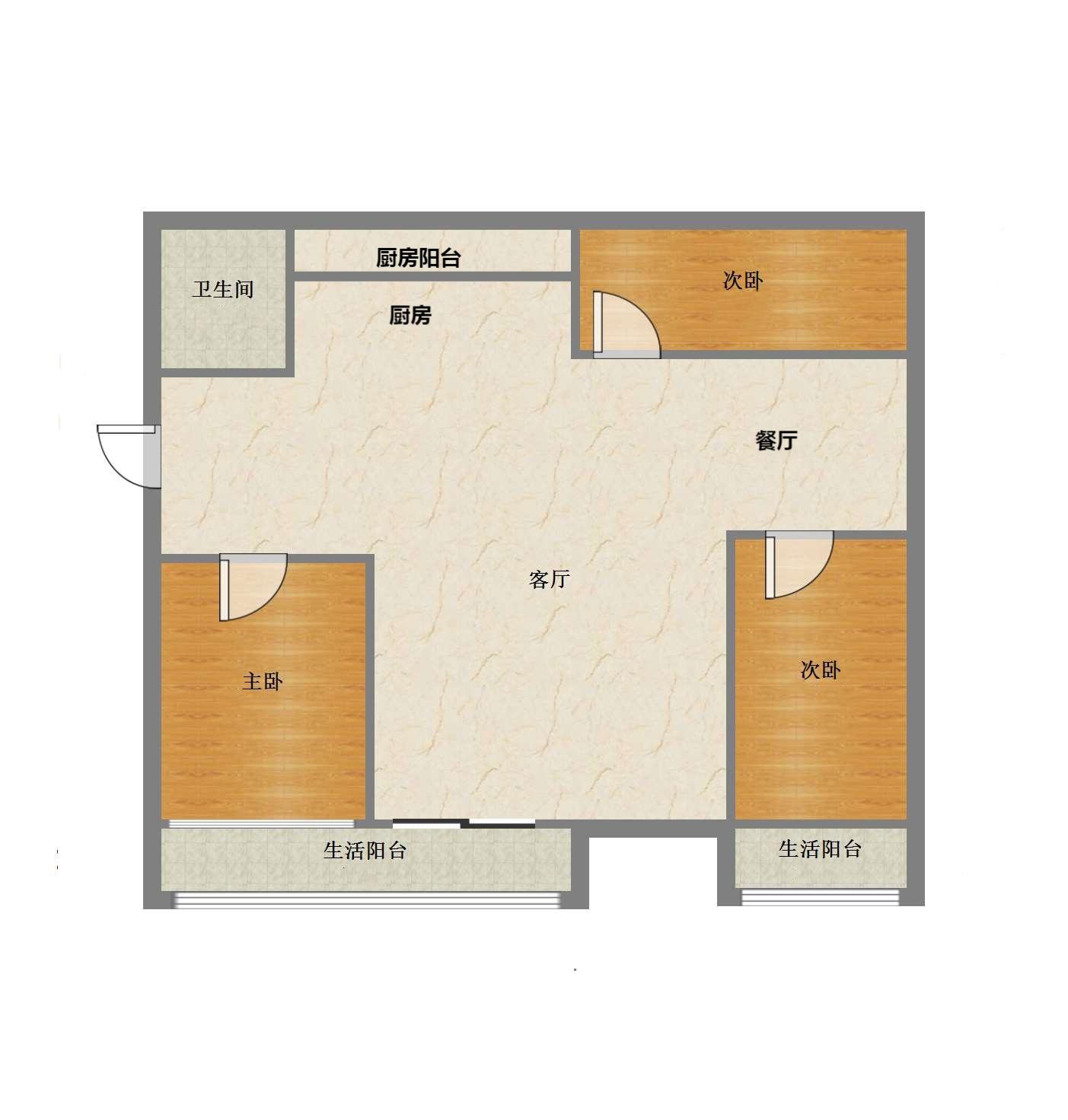 五山公寓 3室2厅1卫 124m&sup2;