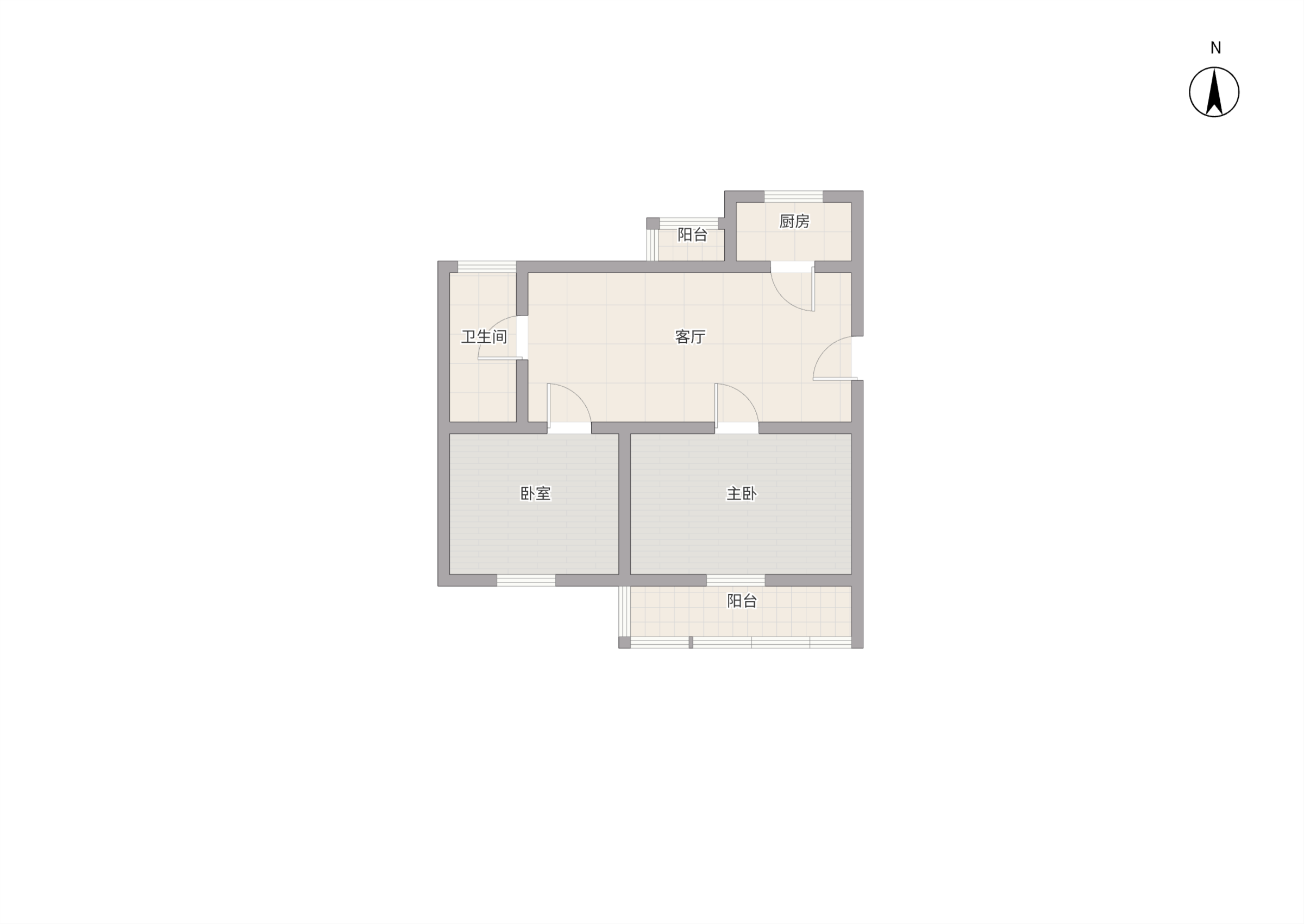 易家桥新村 2室1厅1卫 60m&sup2;