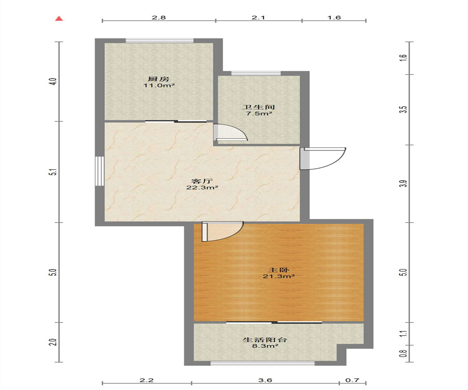 世伦佳苑 2室1厅1卫 63.00m&sup2;