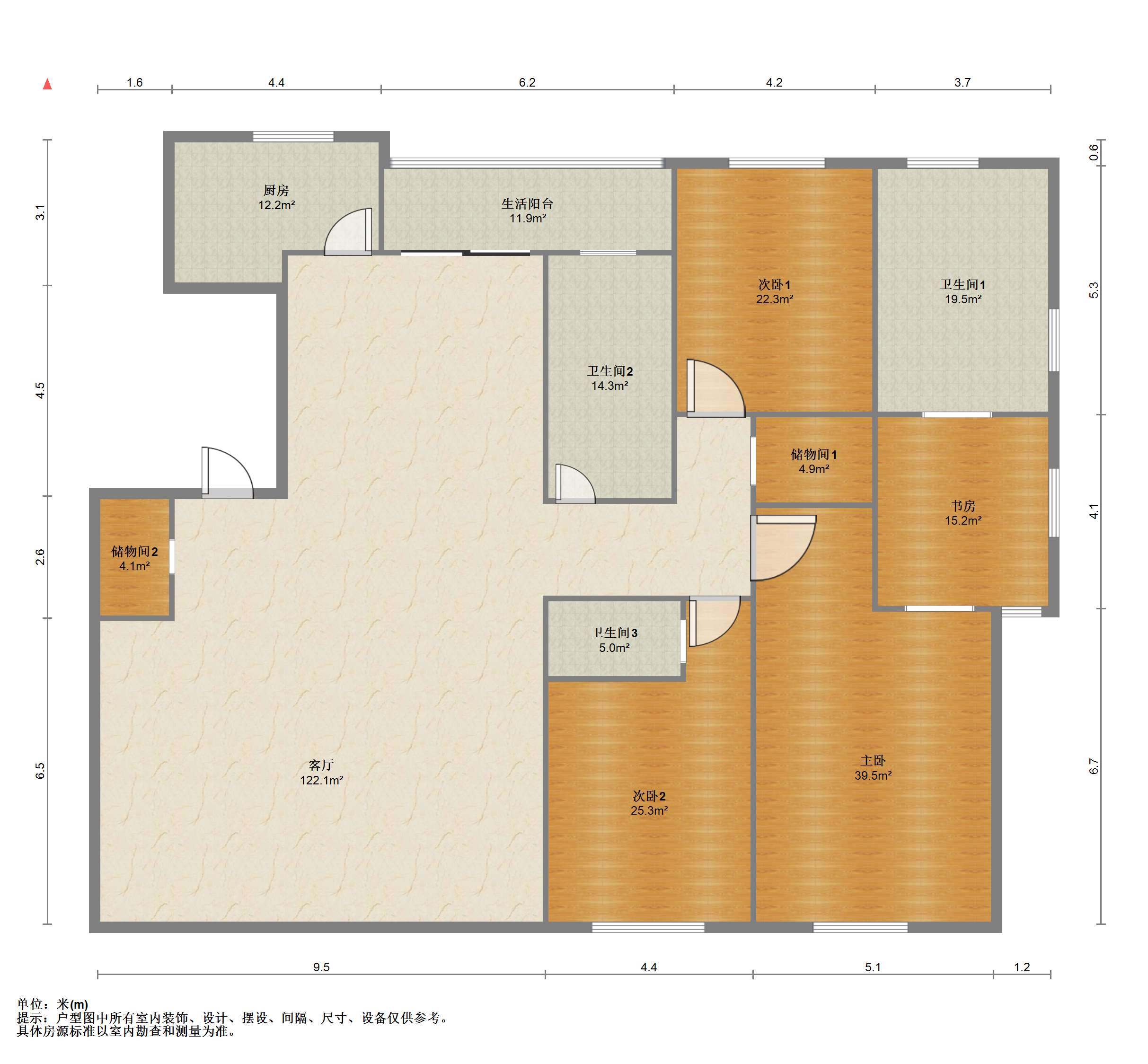 南通壹城水清木华 4室2厅2卫 244m&sup2;