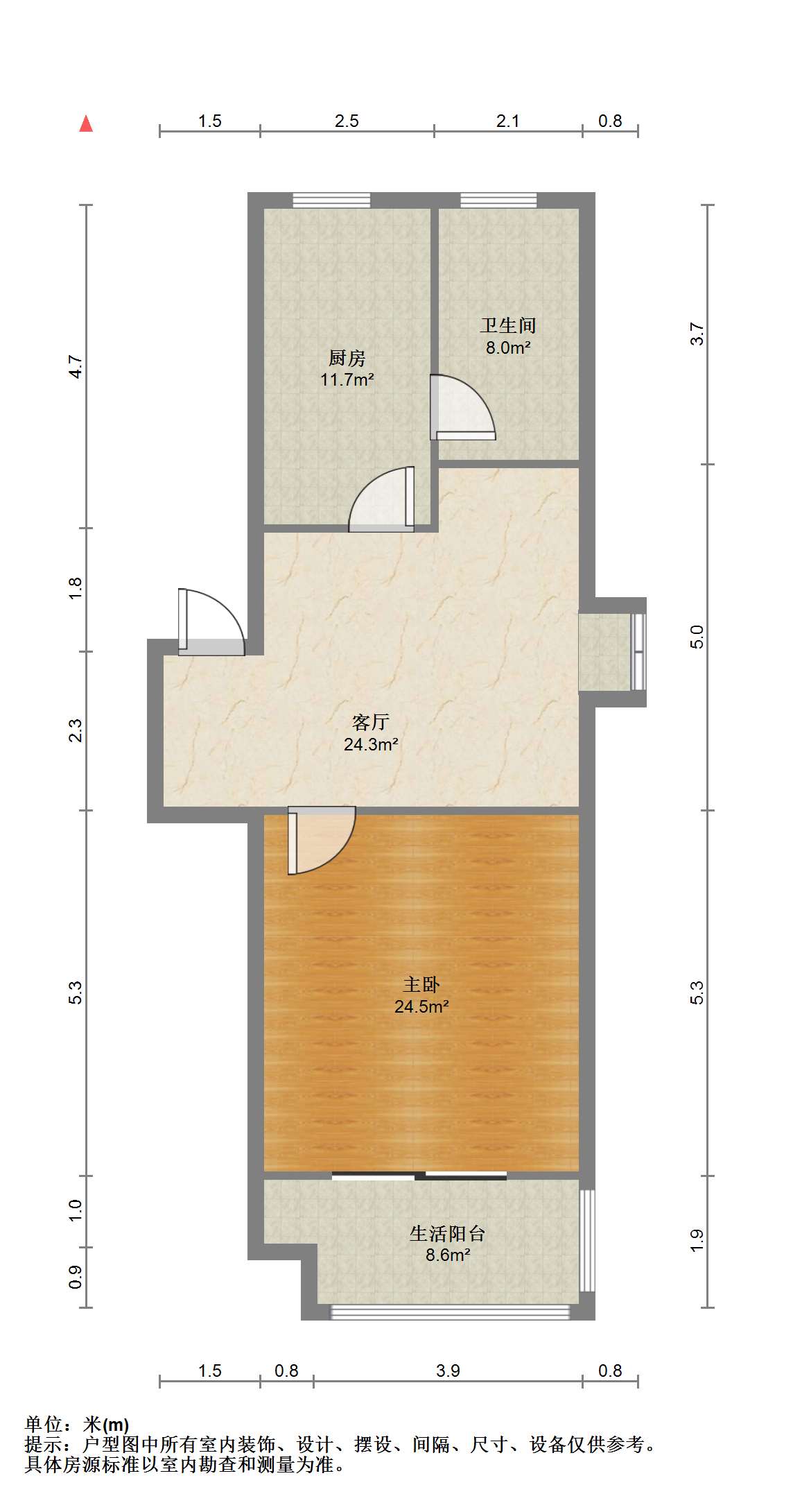学林东苑 1室1厅1卫 62.00m²