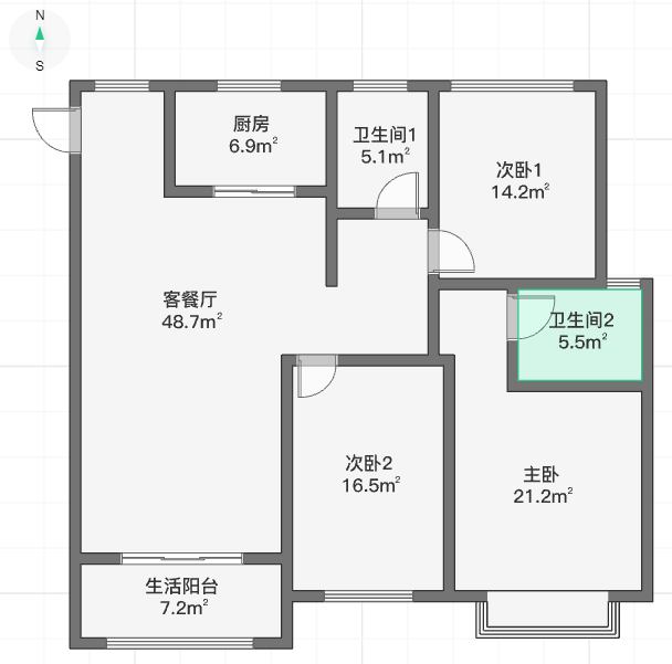 中南熙悦(南通经济技术开发区) 3室2厅2卫 117m&sup2;