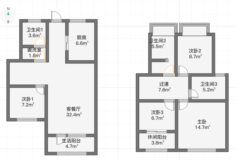 中南熙悦(南通经济技术开发区) 6室2厅3卫 133.00m²