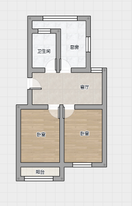 北濠桥东村 2室1厅1卫 83.00m&sup2;