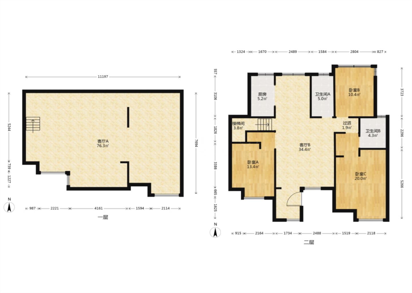 万科城市之光 3室2厅2卫 120m&sup2;