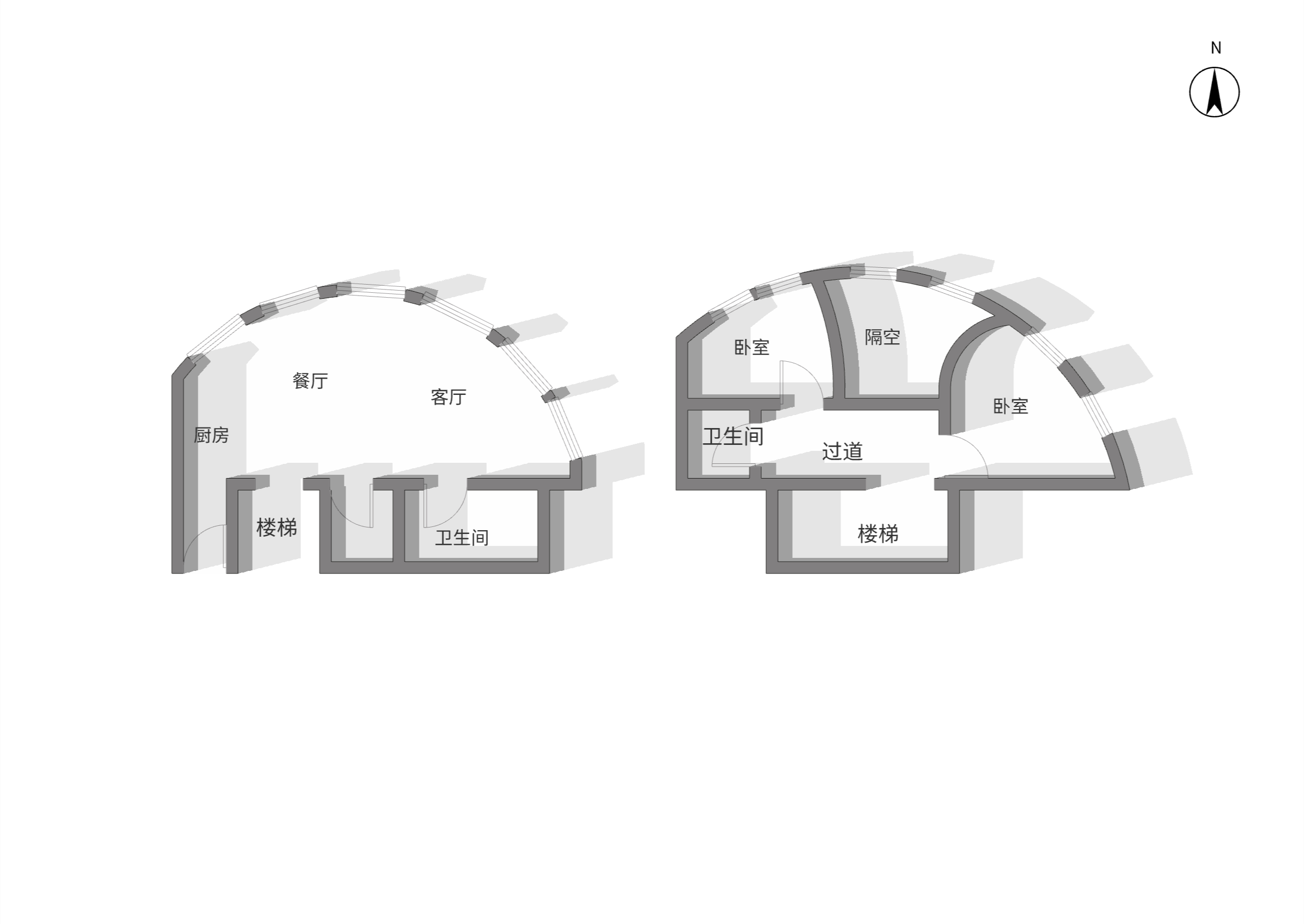 中南世纪城北区 2室1厅2卫 69.37m&sup2;