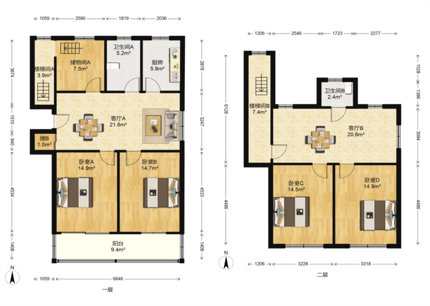 外滩小区 3室1厅1卫 122.00m&sup2;