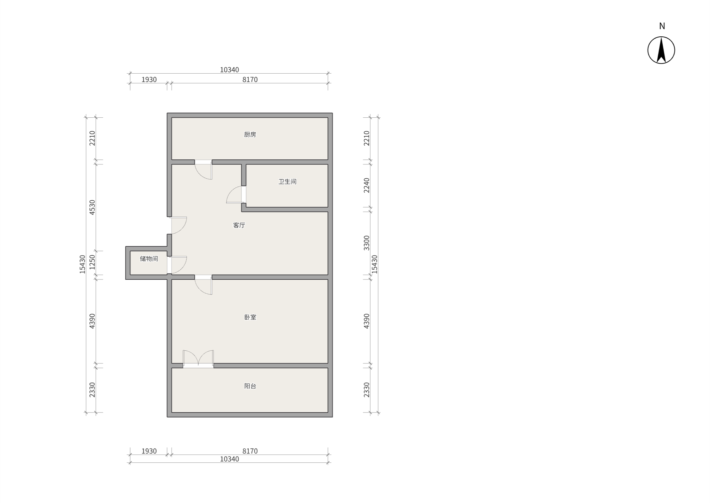 五山花苑 2室1厅1卫 60.00m&sup2;