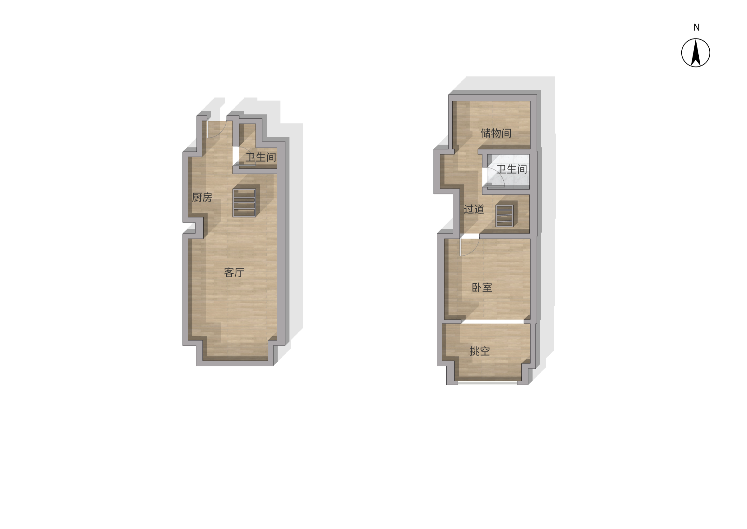 中南世纪城北区 1室1厅1卫 41.9m&sup2;
