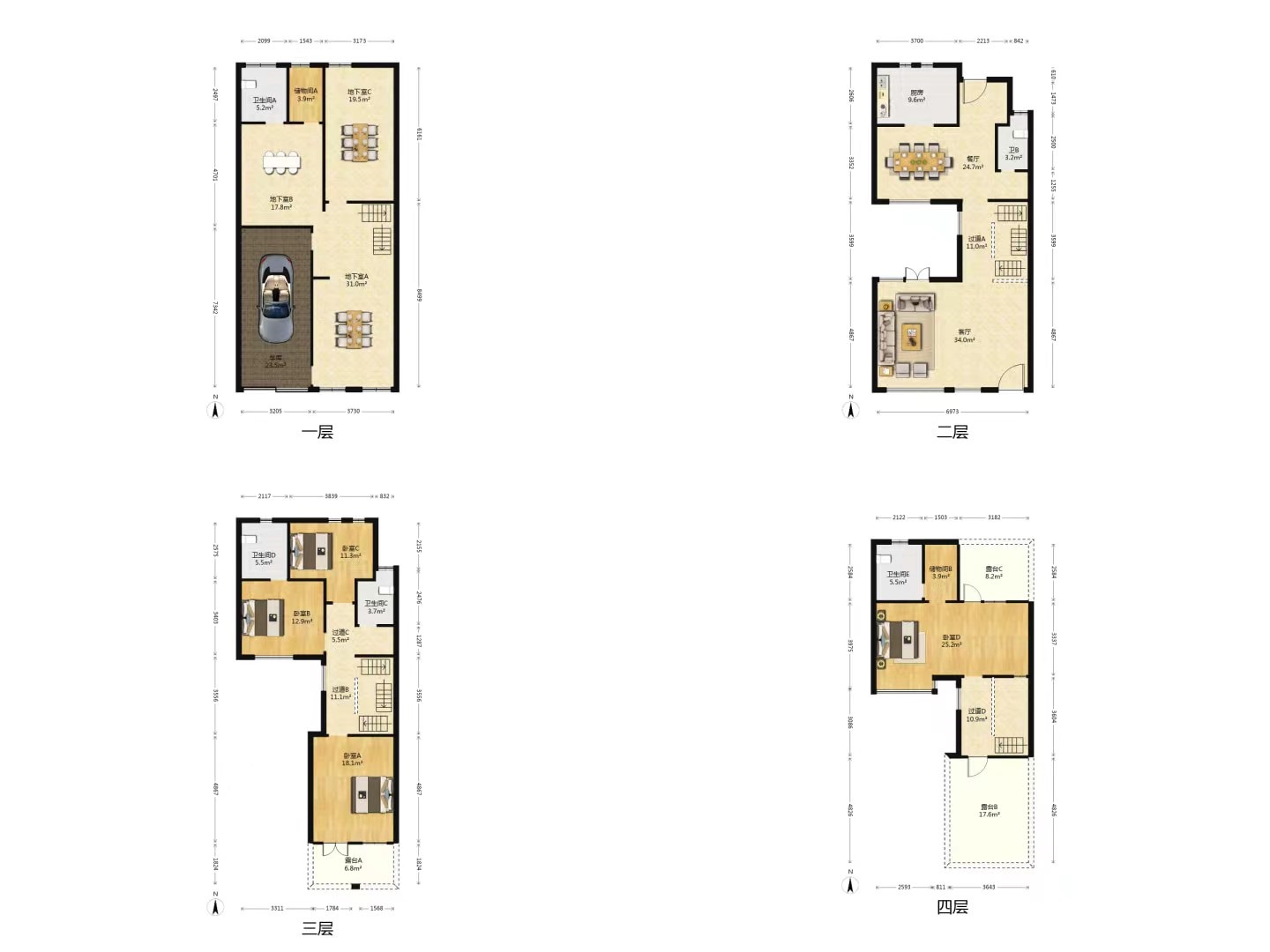 第九园 5室2厅3卫 328.45m&sup2;