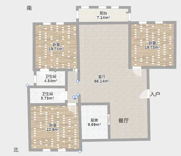 瑞景广场 3室2厅2卫 130m&sup2;