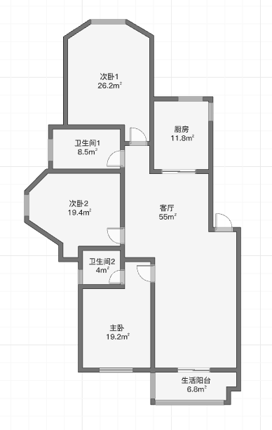 天润家园 3室2厅1卫 131m&sup2;