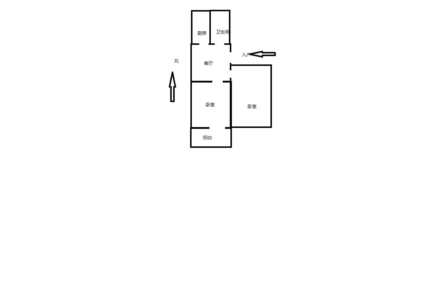 新建路新村 2室1厅1卫 60.4m&sup2;