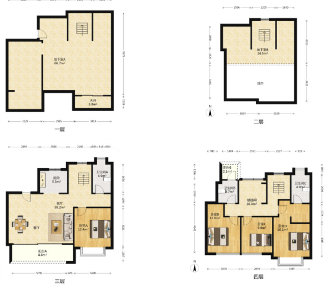 春风南岸东园 5室2厅3卫 167m&sup2;