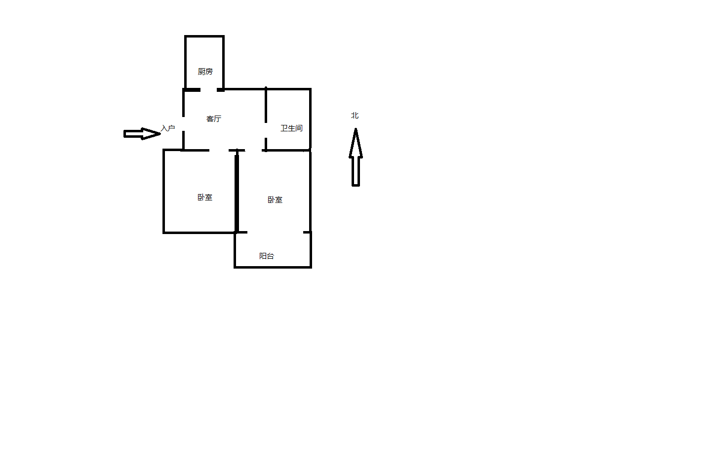 将军二园 2室1厅1卫 62m&sup2;