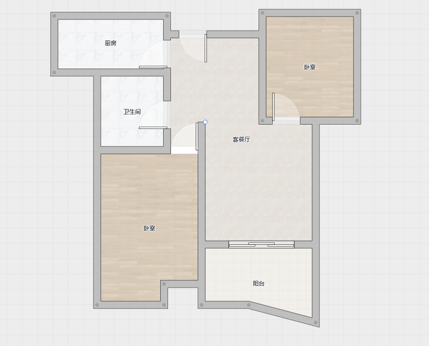 富都豪园 2室2厅1卫 89m&sup2;
