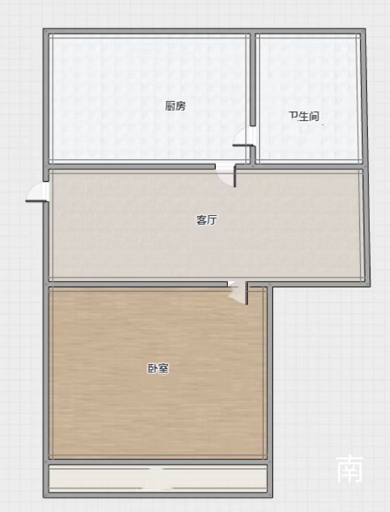 人民中路162号 1室1厅1卫 43.27m&sup2;