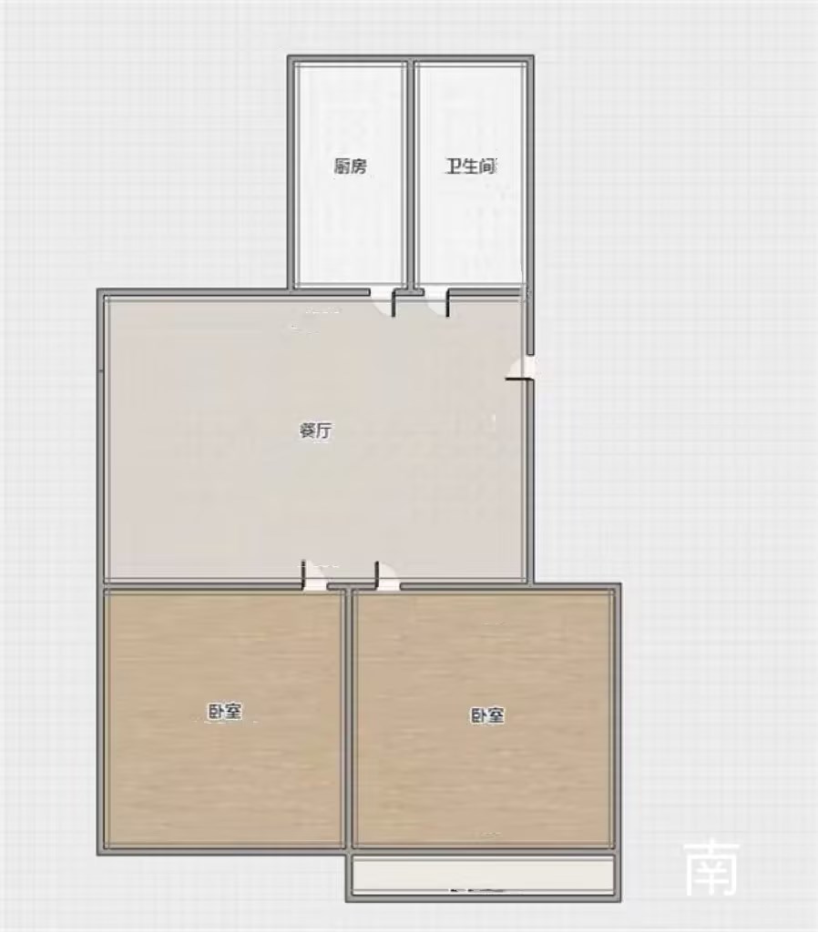 学田东苑 2室1厅1卫 67.95m&sup2;