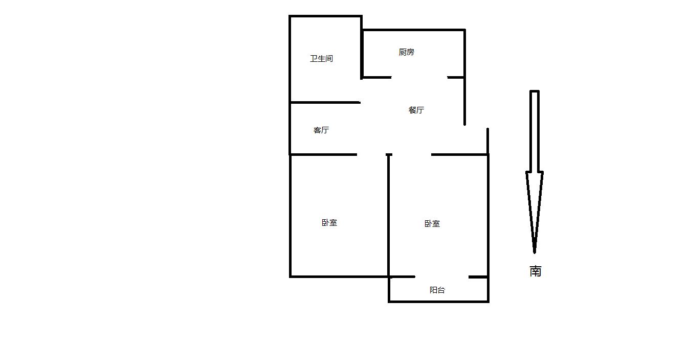 三喜花苑 2室1厅1卫 88.5m&sup2;