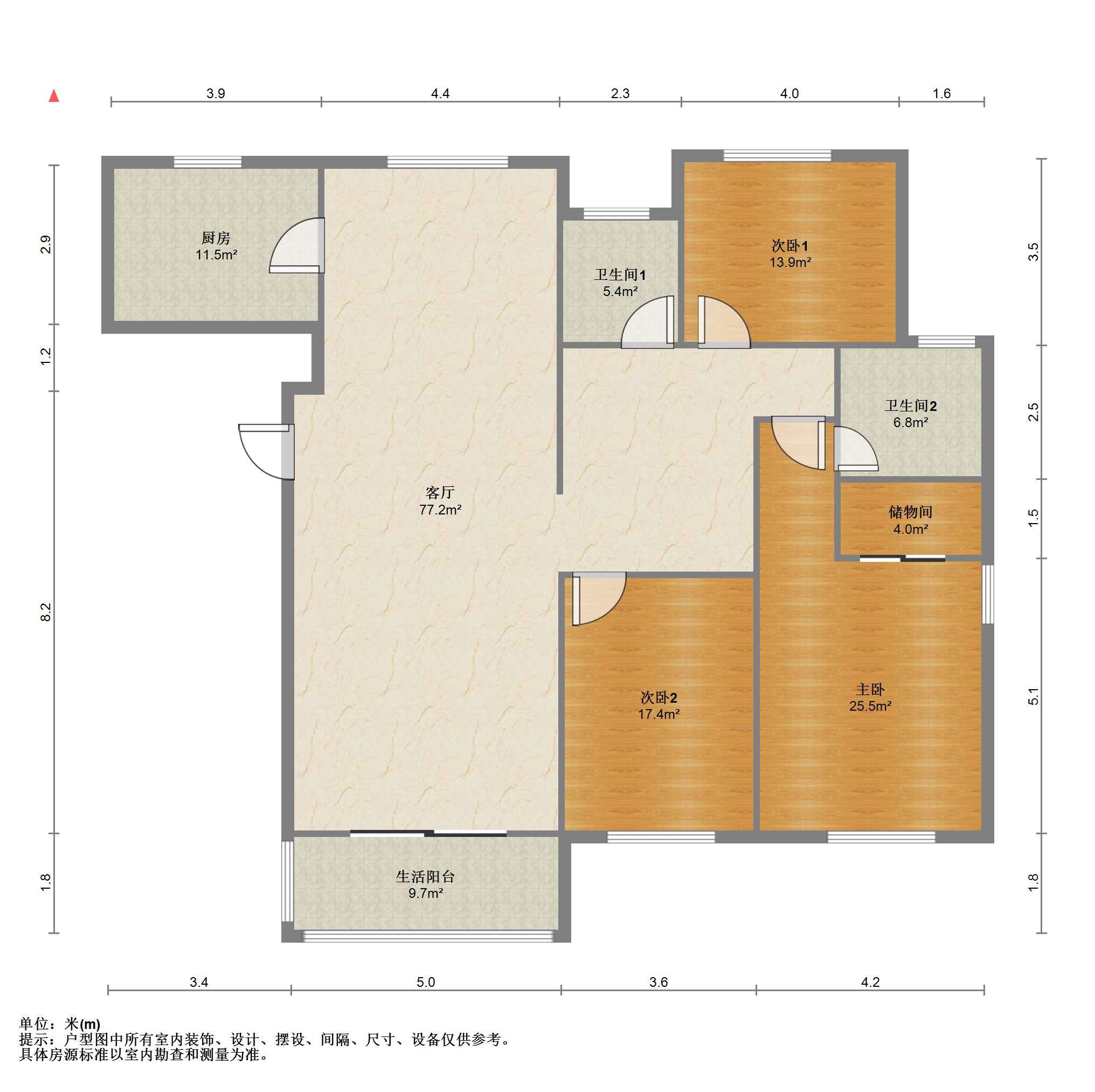 玖珑城 3室2厅2卫 163m&sup2;
