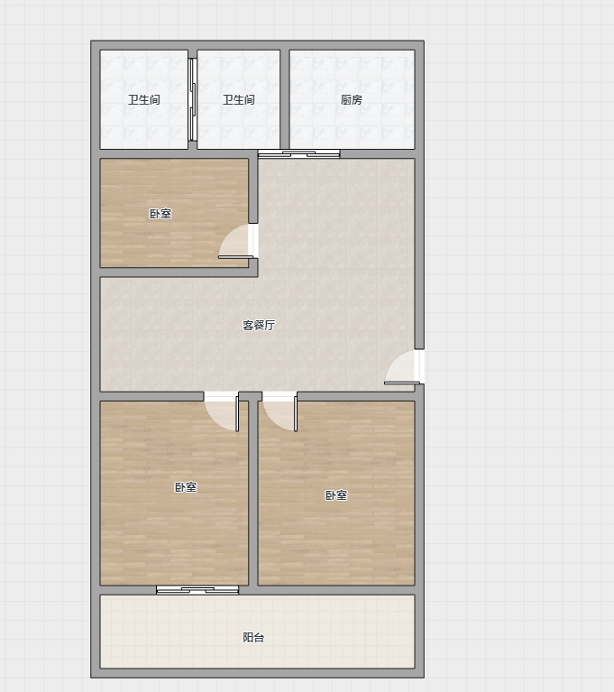威美公寓 3室2厅1卫 1277.00m&sup2;