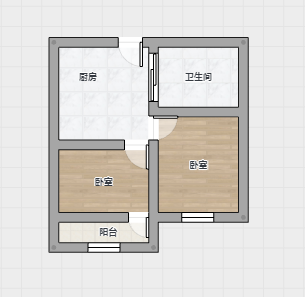 北濠桥新村 2室1厅1卫 62.00m&sup2;