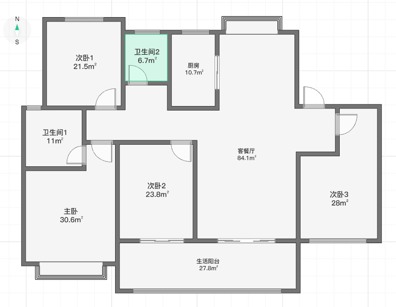 林肯公园 4室1厅2卫 210m&sup2;