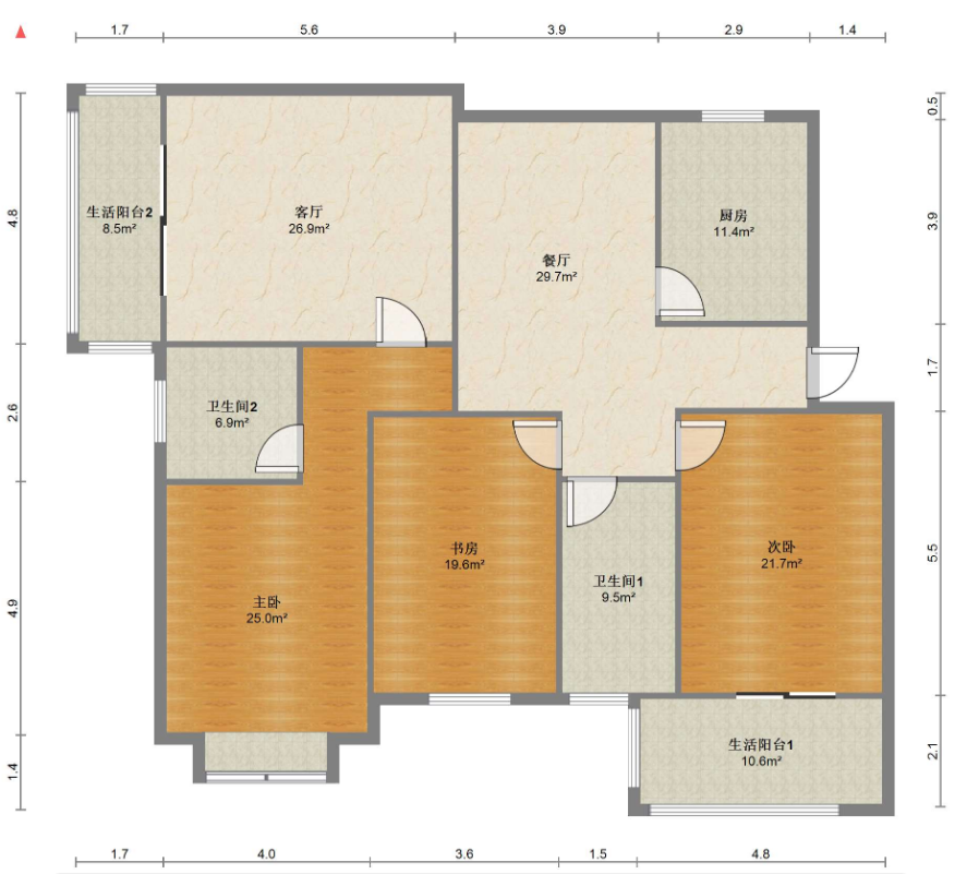 金桥人家 4室2厅2卫 151.00m&sup2;