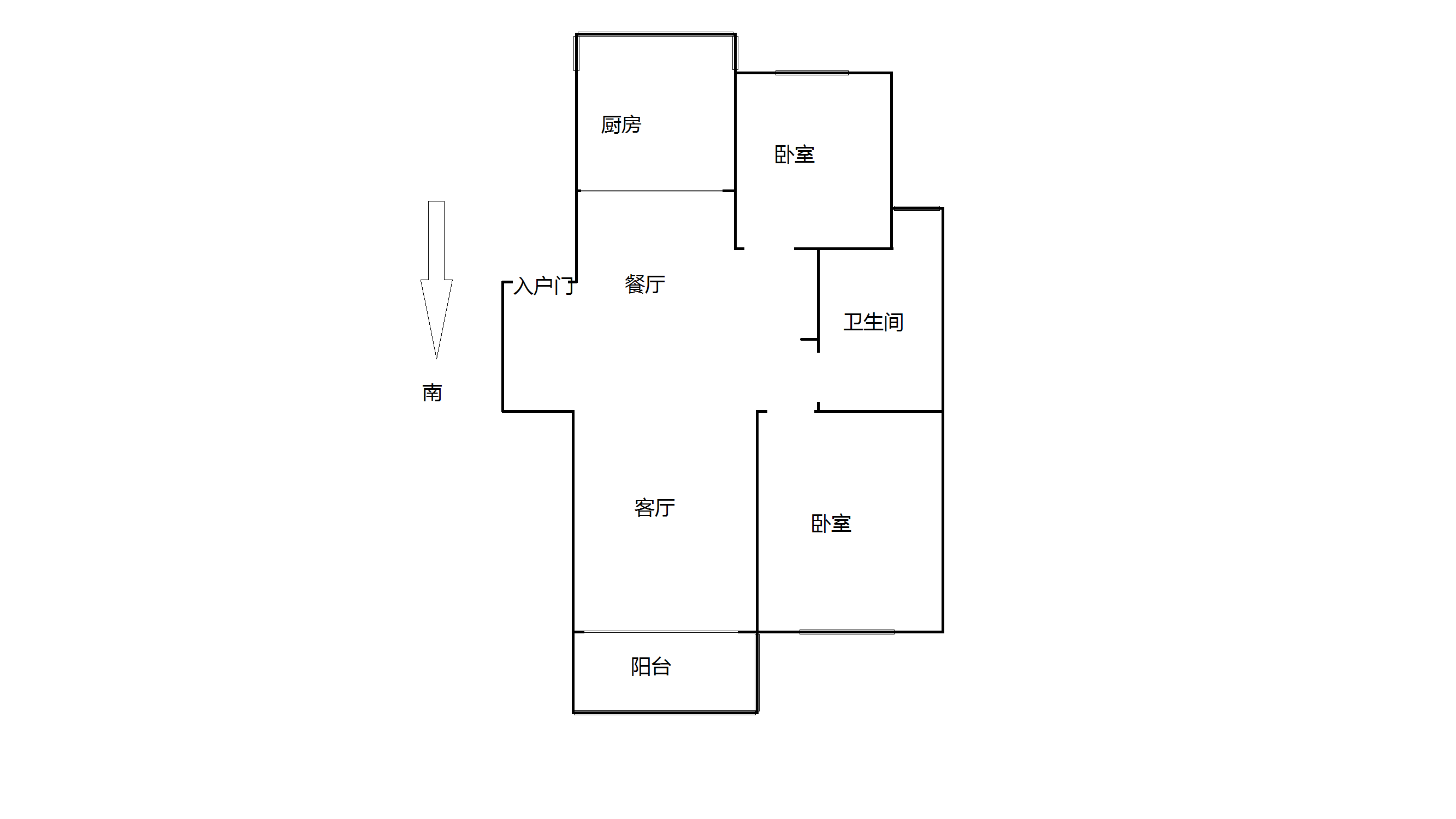 城港花苑东区 2室1厅1卫 101m&sup2;