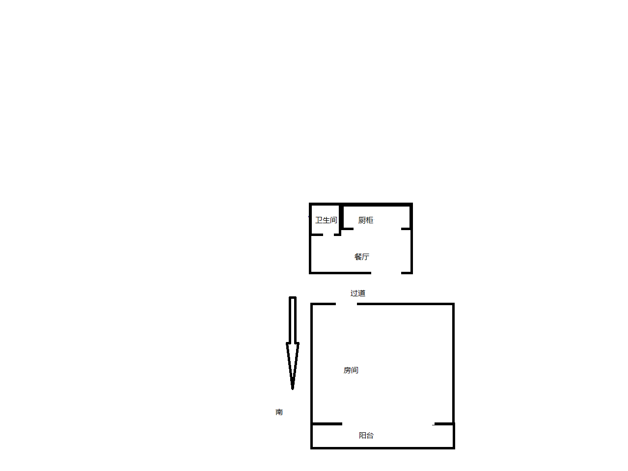 新建路新村(新建花苑) 1室1厅1卫 36.81m&sup2;