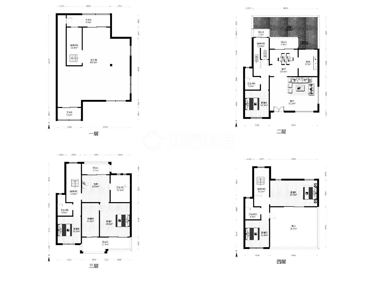 碧桂园(南通经济技术开发区) 5室2厅4卫 260.19m&sup2;