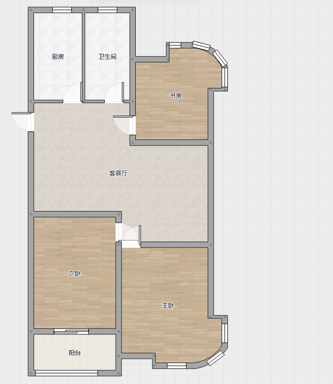 富都豪园 3室2厅1卫 116m&sup2;