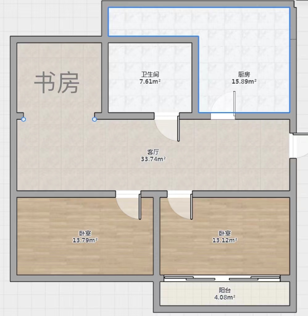 华侨花苑 2室2厅1卫 95m&sup2;