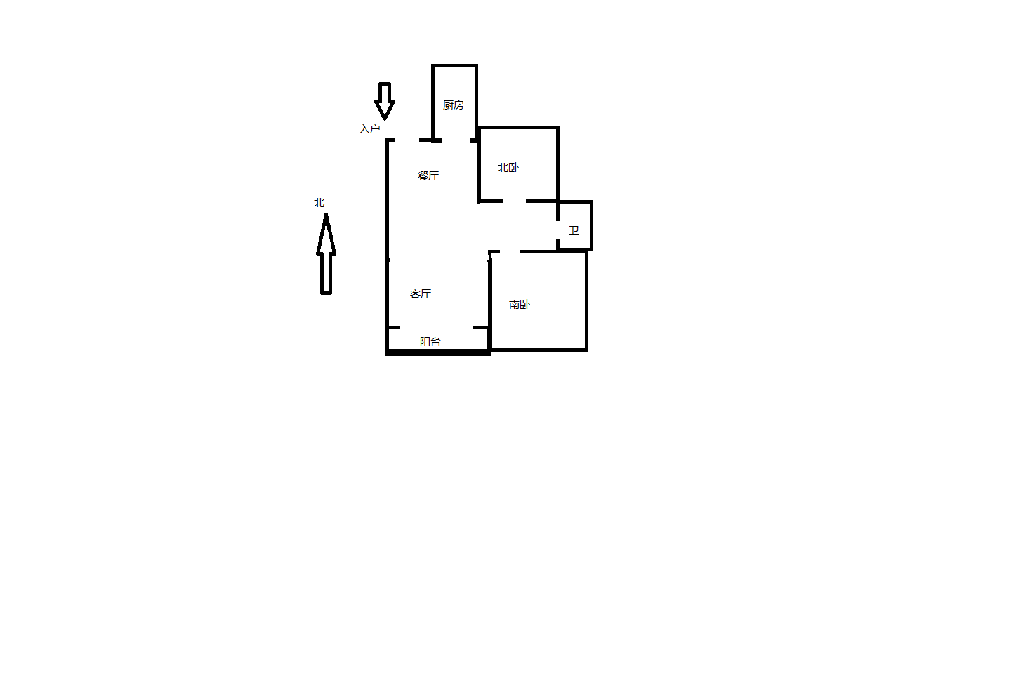 阳光悦城 2室1厅1卫 77m&sup2;