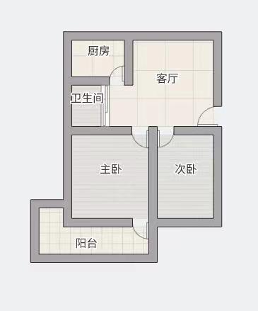 法官公寓 2室1厅1卫 71m&sup2;