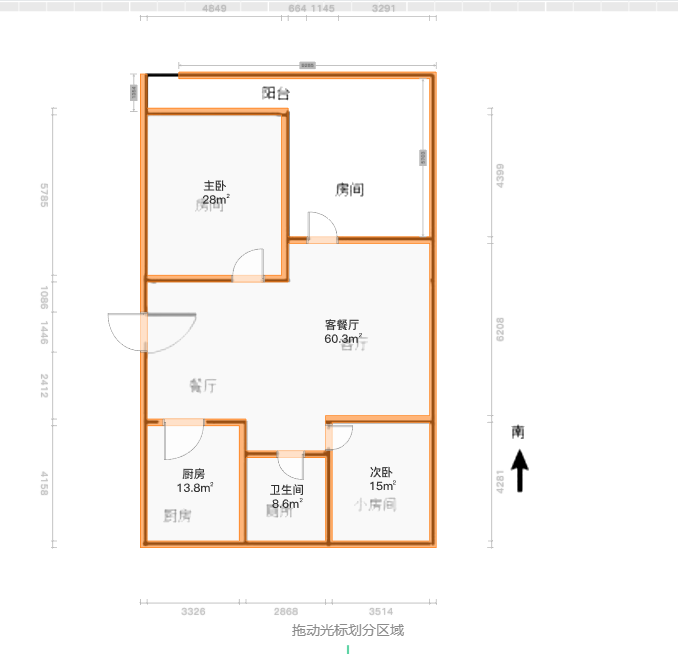 启秀南苑 3室1厅1卫 100.24m&sup2;