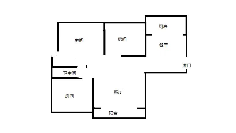 江景苑小区 3室2厅1卫 136m&sup2;