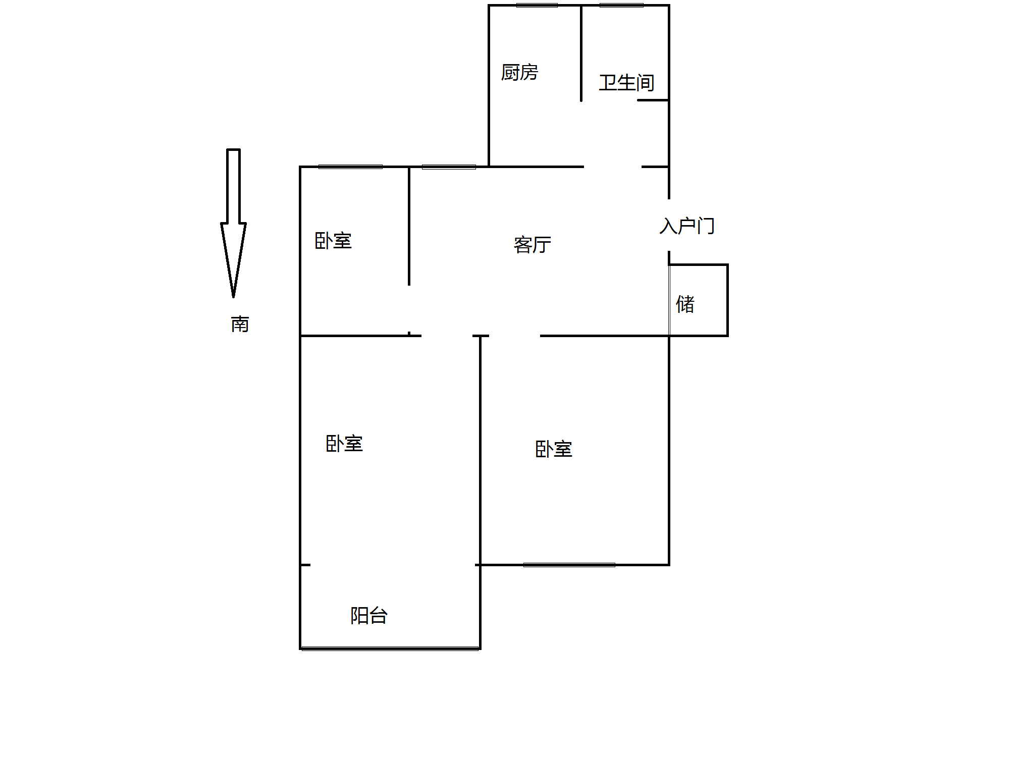 万象北园 3室1厅1卫 71m&sup2;
