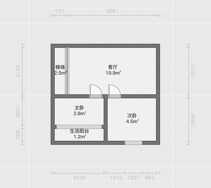 天香苑 4室2厅2卫 80.00m&sup2;