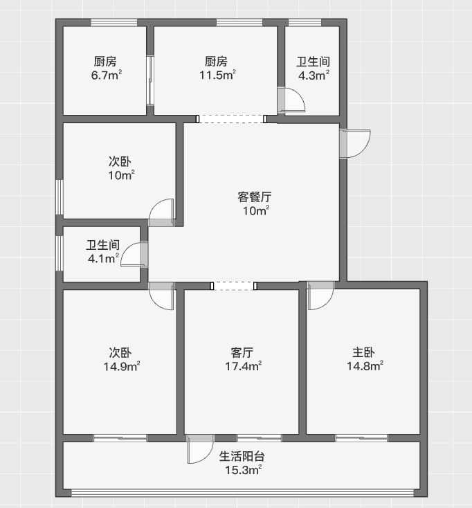 师范桥新村 3室2厅1卫 134m&sup2;