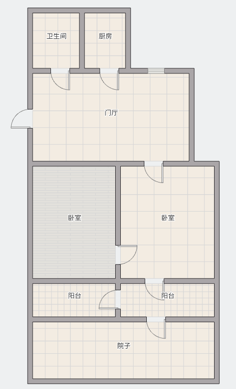 学田苑 2室1厅1卫 68m&sup2;