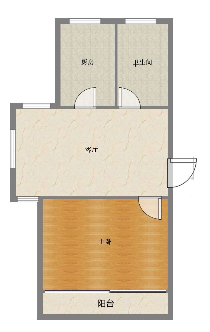 北郭北村 1室1厅1卫 50m&sup2;